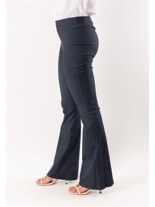 pantaloni bengalina a zampa PE26090 MESANGE | PE26090BLU MELANGE