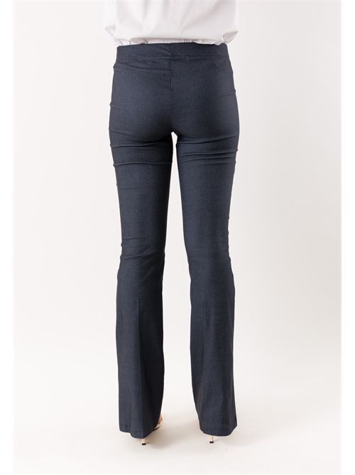 pantaloni bengalina a zampa PE26090 MESANGE | PE26090BLU MELANGE