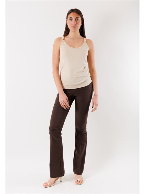 pantaloni bengalina a zampa PE26090 MESANGE | PE26090MORO