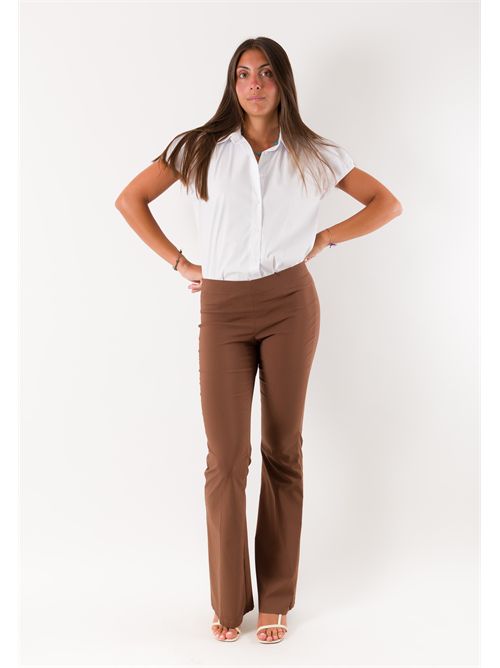 pantaloni bengalina a zampa PE26090 MESANGE | PE26090TABACCO