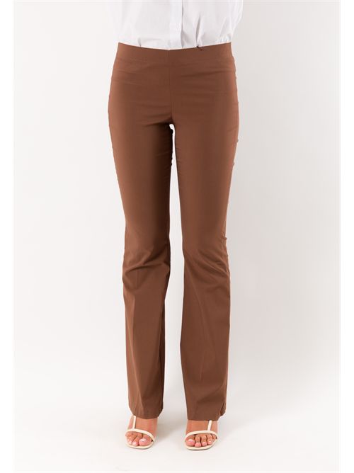 pantaloni bengalina a zampa PE26090 MESANGE | PE26090TABACCO