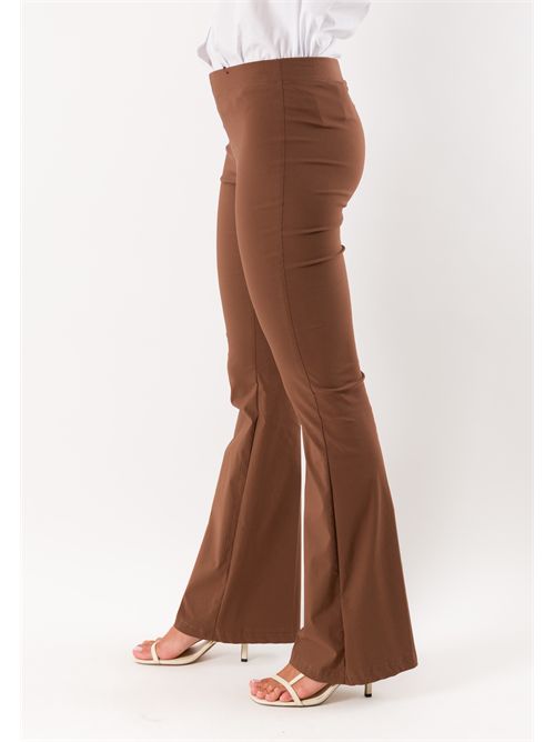 pantaloni bengalina a zampa PE26090 MESANGE | PE26090TABACCO