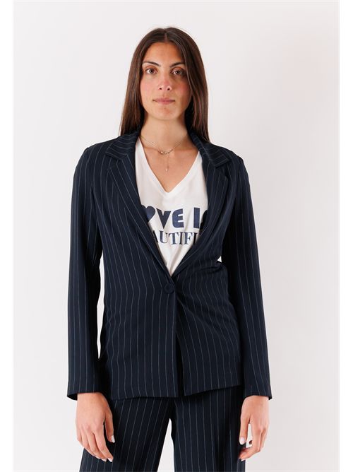 giacca gessata MESANGE | PE26133BLU