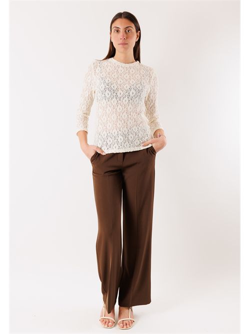 maglia in pizzo PE26142 MESANGE | PE26142PANNA