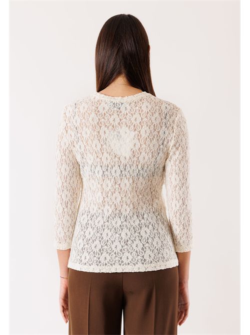 maglia in pizzo PE26142 MESANGE | PE26142PANNA