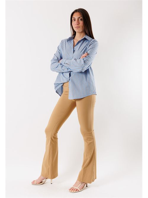 camicia fantasia a righe PE26162 MESANGE | PE26162CELESTE