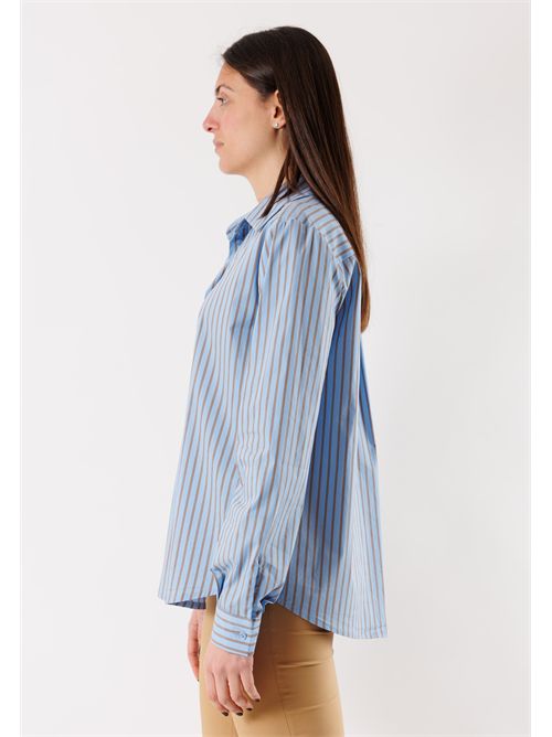 camicia fantasia a righe PE26162 MESANGE | PE26162CELESTE