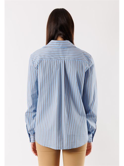 camicia fantasia a righe PE26162 MESANGE | PE26162CELESTE