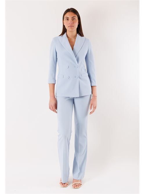 completo giacca d/petto pant zampa PE26167 MESANGE | PE26167CIELO