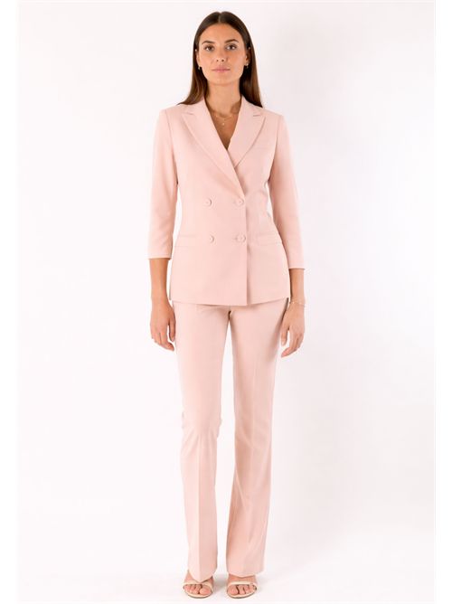 completo giacca d/petto pant zampa PE26167 MESANGE | PE26167NUDE