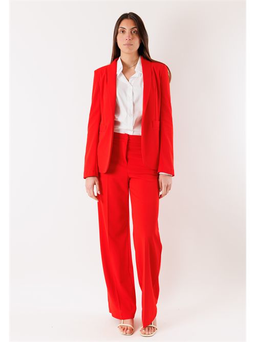completo giacca m/petto pant palazzo PE26168 MESANGE | PE26168ROSSO