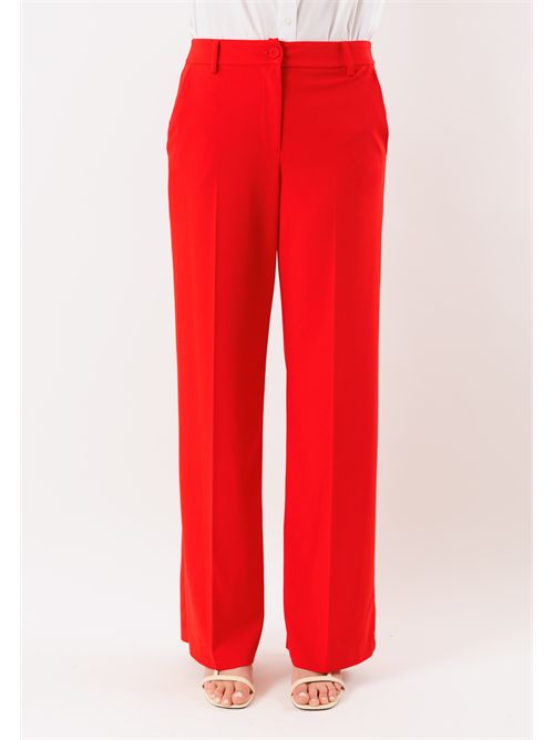 completo giacca m/petto pant palazzo PE26168 MESANGE | PE26168ROSSO
