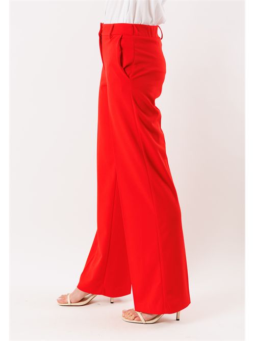 completo giacca m/petto pant palazzo PE26168 MESANGE | PE26168ROSSO