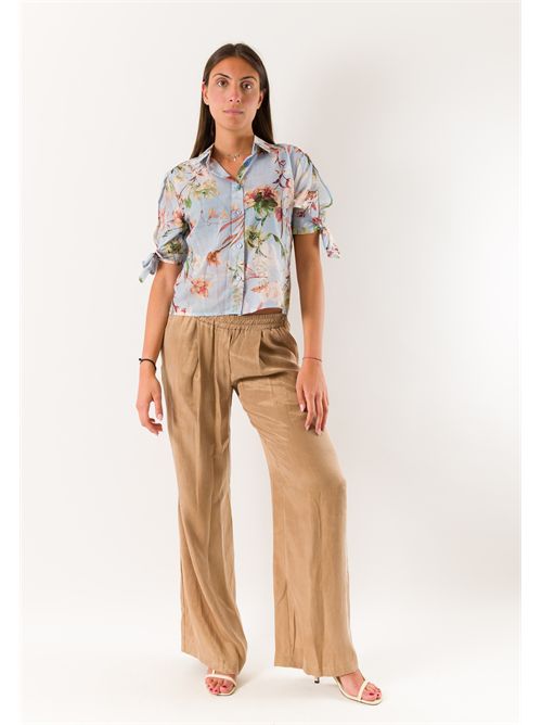 camicia fantasia con fiocchi PE26221 MESANGE | PE26221CIELO