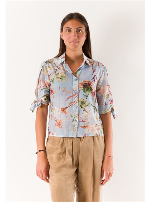 camicia fantasia con fiocchi PE26221 MESANGE | PE26221CIELO