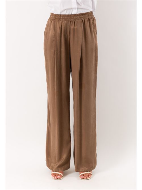 pantalone con elastico in vita PE26256 MESANGE | PE26256MARRONE