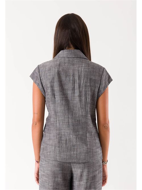 3-button half-sleeve jacket PE26260 MESANGE | PE26260NERO