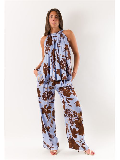 pant largo fantasia MESANGE | PE26271CIEL-MORO