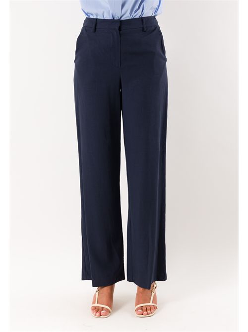 pantalone palazzo con gancio PE26278 MESANGE | PE26278BLU