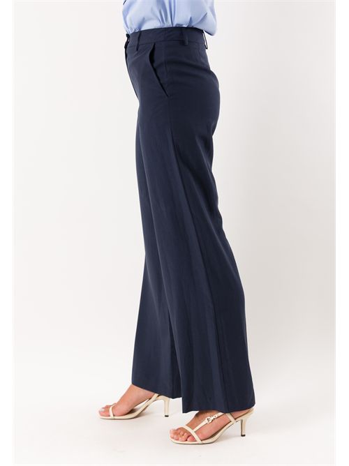 pantalone palazzo con gancio PE26278 MESANGE | PE26278BLU