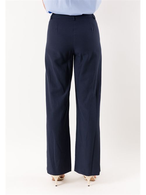 pantalone palazzo con gancio PE26278 MESANGE | PE26278BLU