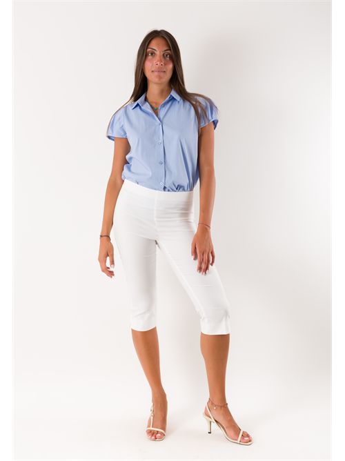 pantaloni bengalina pinocchietto PE26307 MESANGE | PE26307BIANCO