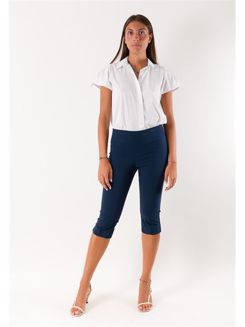 pantaloni bengalina pinocchietto PE26307 MESANGE | PE26307BLU