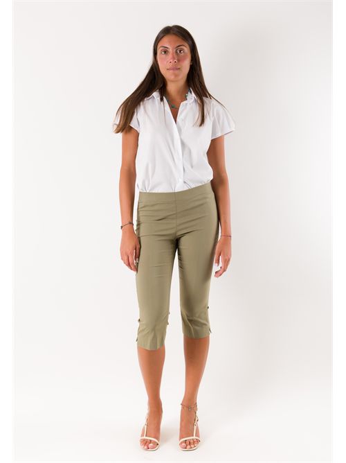 pantaloni bengalina pinocchietto PE26307 MESANGE | PE26307MILITARE