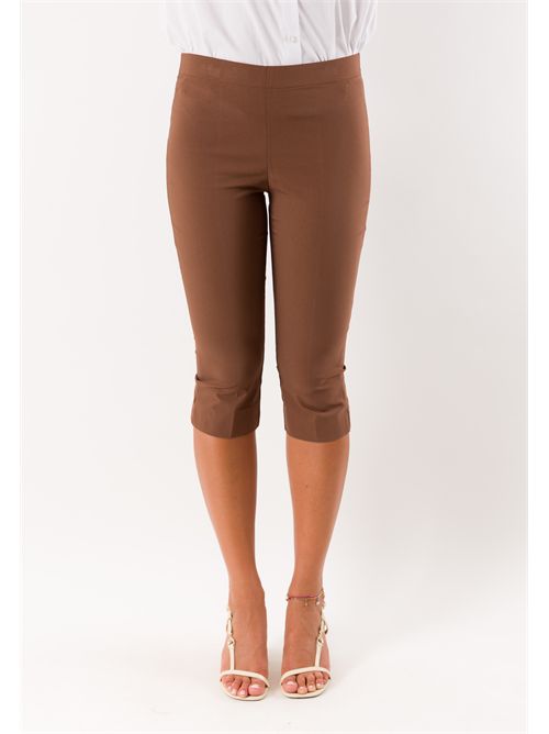 pantaloni bengalina pinocchietto PE26307 MESANGE | PE26307TABACCO