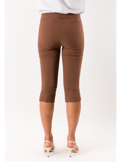 pantaloni bengalina pinocchietto PE26307 MESANGE | PE26307TABACCO