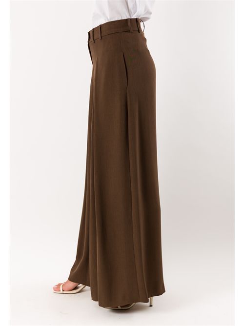 pantalone gamba larga PE26308 MESANGE | PE26308MORO