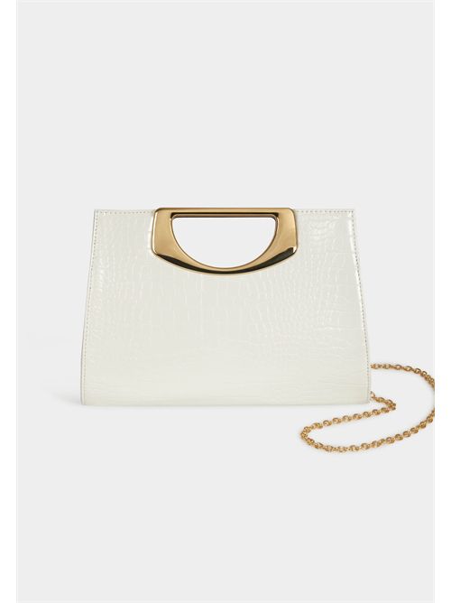 Crocodile effect clutch 2CEREM MORGAN DE TOI | 2CEREMBLANC