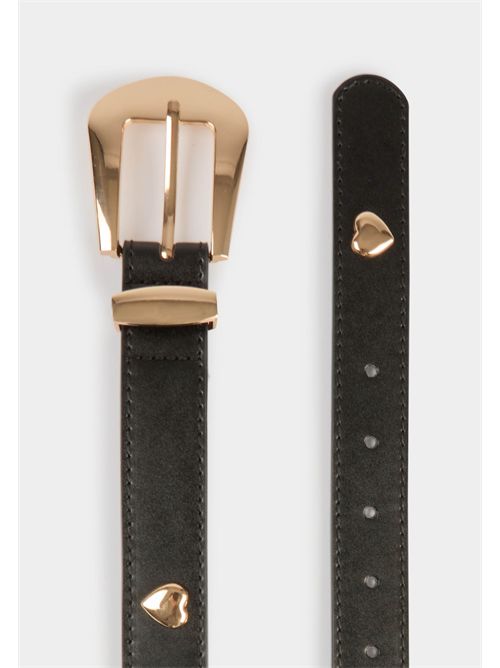 Leather-effect belt with gold buckle 3STORY MORGAN DE TOI | 3STORYNOIR