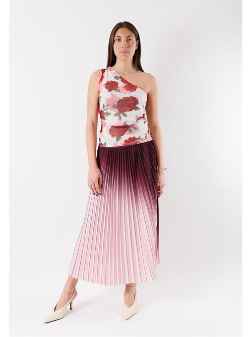 Top monospalla con stampa rose BILBO MORGAN DE TOI | BILBOMULTICOLORE