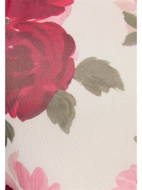 Top monospalla con stampa rose BILBO MORGAN DE TOI | BILBOMULTICOLORE