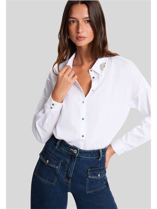Shirt with jewel applique CGRAM  (FRENCH SIZES) MORGAN DE TOI | CGRAMBLANC
