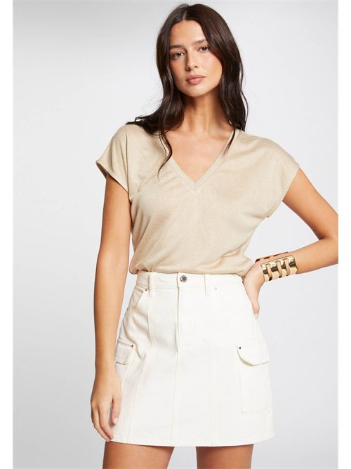 T-shirt scollo a V con dettagli in lurex DAGA MORGAN DE TOI | DAGASABLE