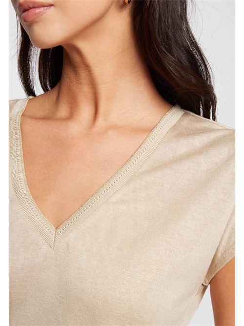 T-shirt scollo a V con dettagli in lurex DAGA MORGAN DE TOI | DAGASABLE