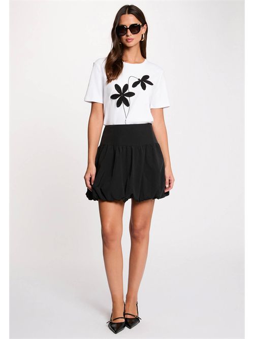 T-shirt con fantasia floreale DAHLIA MORGAN DE TOI | DAHLIABLANC