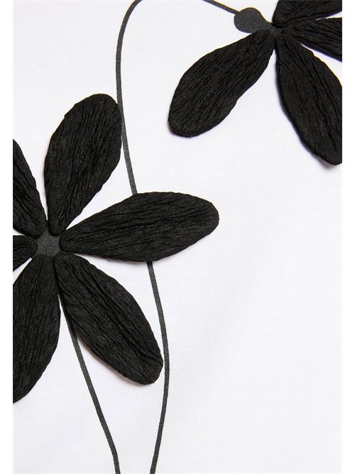 T-shirt con fantasia floreale DAHLIA MORGAN DE TOI | DAHLIABLANC