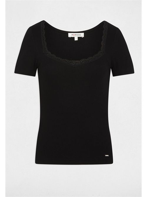 T-shirt con inserti in pizzo DAMOUR MORGAN DE TOI | DAMOURNOIR