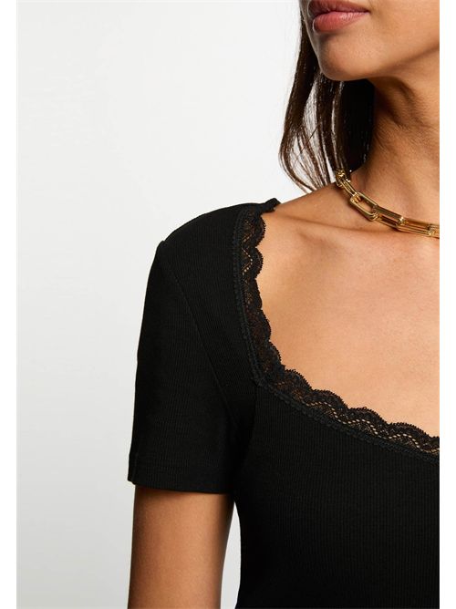 T-shirt con inserti in pizzo DAMOUR MORGAN DE TOI | DAMOURNOIR