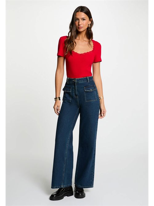 T-shirt con inserti in pizzo DAMOUR MORGAN DE TOI | DAMOURROUGE