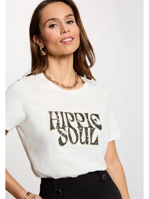 T-shirt with front decorative print DARIO MORGAN DE TOI | DARIOBLANC