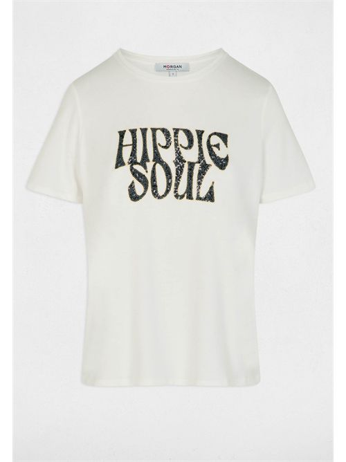 T-shirt with front decorative print DARIO MORGAN DE TOI | DARIOBLANC