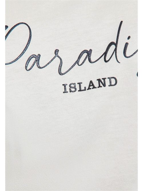 T-shirt scollo a V con scritta Paradise DBEACH MORGAN DE TOI | DBEACHBLANC