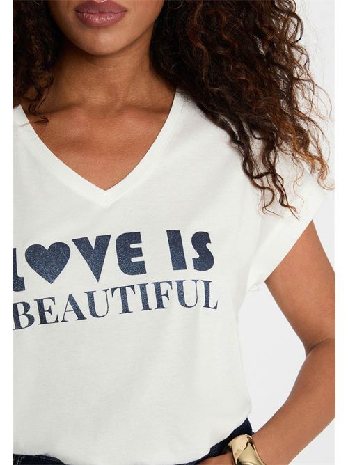 T-shirt con scritta DBEAU MORGAN DE TOI | DBEAUBLANC