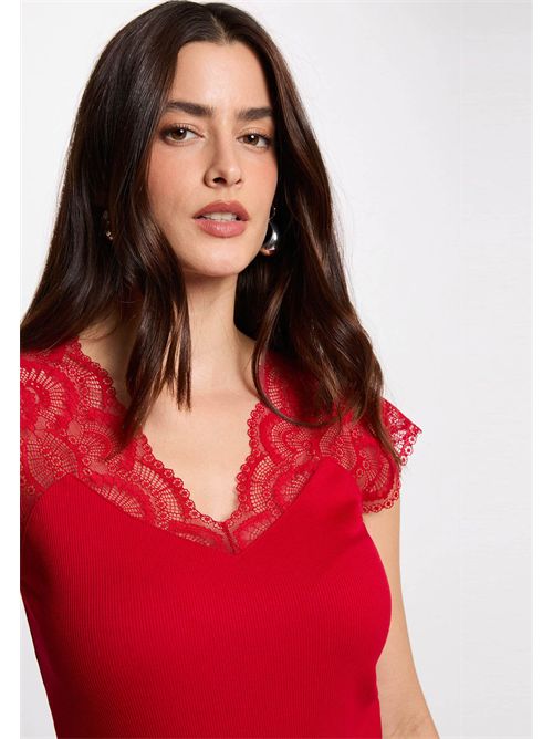Top con inserti in pizzo DELI MORGAN DE TOI | DELIROUGE
