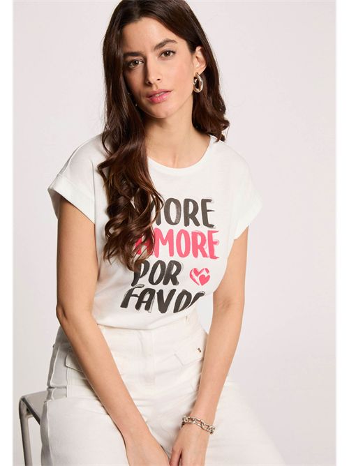 T-Shirt con scritta DFAVOR MORGAN DE TOI | DFAVORBLANC