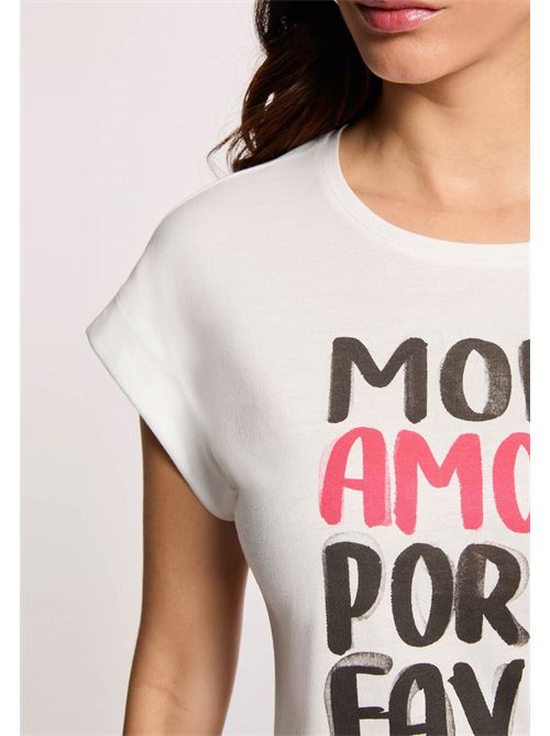 T-Shirt con scritta DFAVOR MORGAN DE TOI | DFAVORBLANC